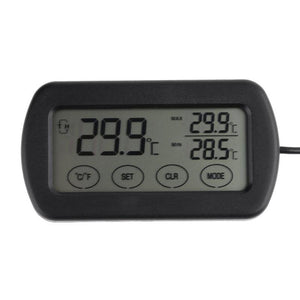 Mini Digital LCD Alarm Reptile Tank Egg Incubator Thermometer Hygrometer Monitor Electronic Probe Te