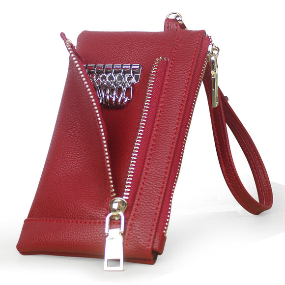 Women Multifunctional  Keys 6.5 Inches Phone Clutch Pu Leather Card Cash Wallet