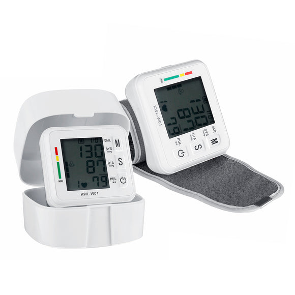 Blood Pressure Monitor with Cuff Household Wrist Voice Electronic Sphygmomanometer Battery Type