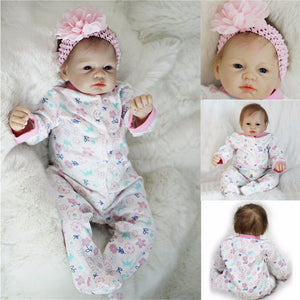 Real Newborn 22 Handmade Lifelike Baby Doll Reborn Silicone Vinyl Clothes Body"