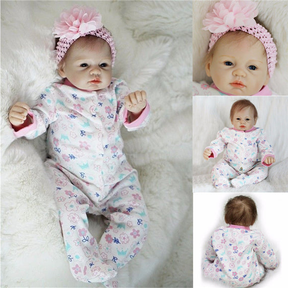 Real Newborn 22 Handmade Lifelike Baby Doll Reborn Silicone Vinyl Clothes Body