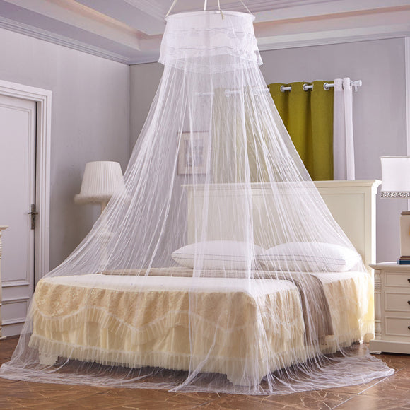 Honana WX-M01 Ceiling Mosquito Net Elegant Romantic Woman Round Hung Dome Lace Curtain Bed Canopy