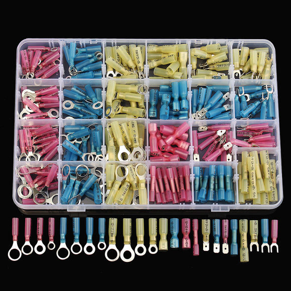 240pcs Heat Shrink Wire Connector Kit Waterproof Marine Automotive Terminals