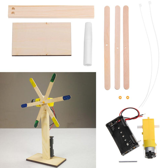 DIY Technology Small Production Kit Science Invention Building Blocks Electric Windmill Student Children Hand Model Toys