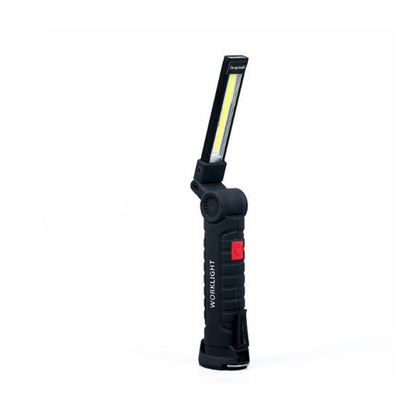 Portable COB LED Slim Work Light USB Hand Torch Inspection Magnetic Lamp Folding