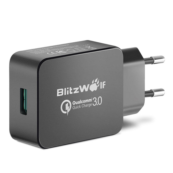 [Qualcomm Certified BlitzWolf BW-S5 QC3.0 18W USB Charger EU Adapter With Power3S Tech
