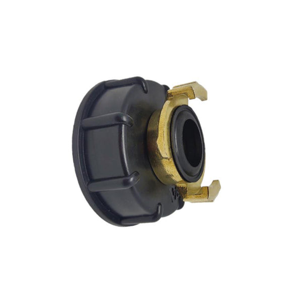 S60x6 IBC Faucet Tank Coarse Thread Adapter 3/4'' Outlet with Fixing Connector Replacement Valve Fitting Parts for Home Garden