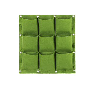 9 Pockets Vertical Garden Wall Planter Hanging Bag Flower Grow Planter Pouch