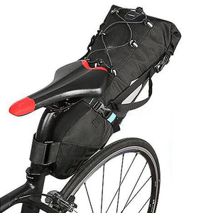 ROSWHEEL 10L Bike Tail Bag Cycling Waterproof Phone Frame Bag Bicycle Pannier Tail Saddle Seat Bag