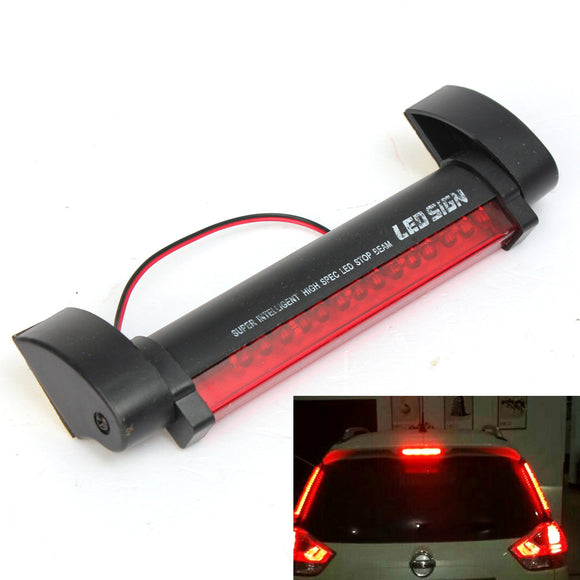 Universal Red 14 LED Car Auto Third 3rd Brake Rear Tail Light High Mount Fog Stop Warning Lamp 12V