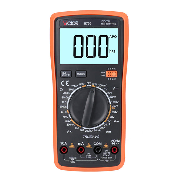 VICIOR VC9705 LCD Digital Multimeter Current Voltage Resistance Tester Meter Auto Power Off