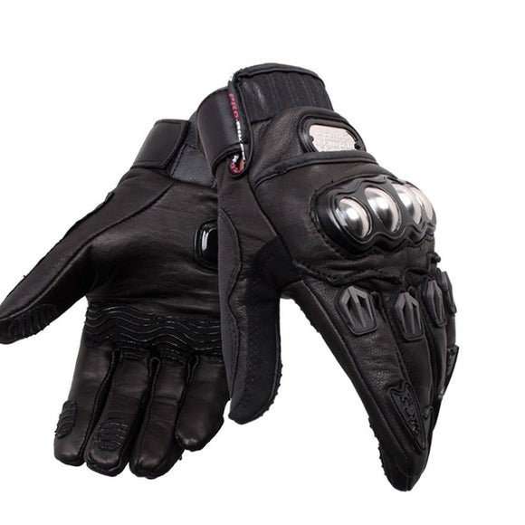 Motorcycle Driving Genuine Leather Full Finger Gloves Motocross Racing Pro-biker MCS-06