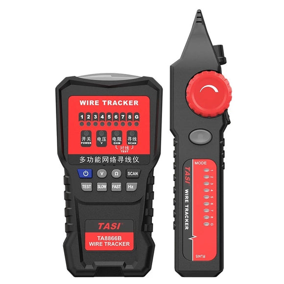 TASI TA8866B High Quality RJ11 RJ45 8P 6P Telephone Wire Tracker Network Cable Tester Detector Line Finder