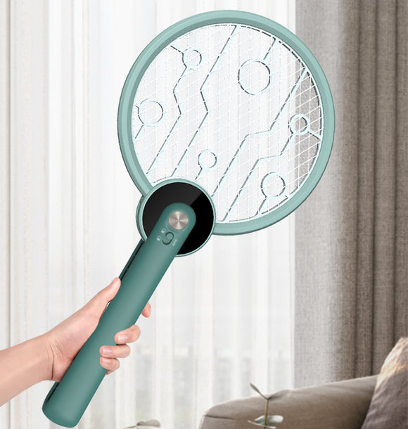 Foldable Hand-held Electric Anti-mosquito Swatter Household Car Mosquito Swatter USB Chargeable