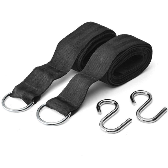 2Pcs Strong Sling Hanging Straps Nylon Rope with 2 Hooks