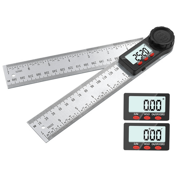 360 Degree Stainless Steel Digital Protractor 200/300mm Angle Ruler Angle Finder Meter Goniometer Inclinometer