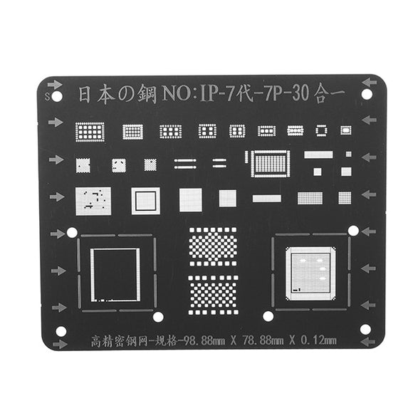 Japan Steel Phone Logic Board BGA Repair Stencil for iPhone 7 7P Motherboard IC Chip Ball Soldering