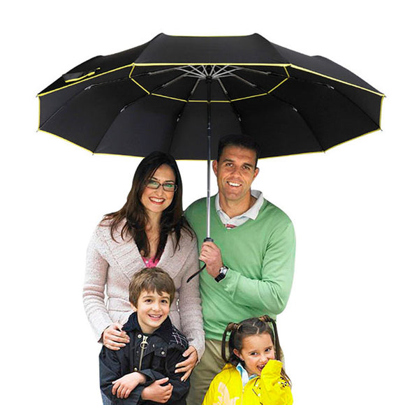 Banggood Golf Umbrella Double Layer Windproof Anti-UV Umbrella 3-4 People Three Folding Sunshade