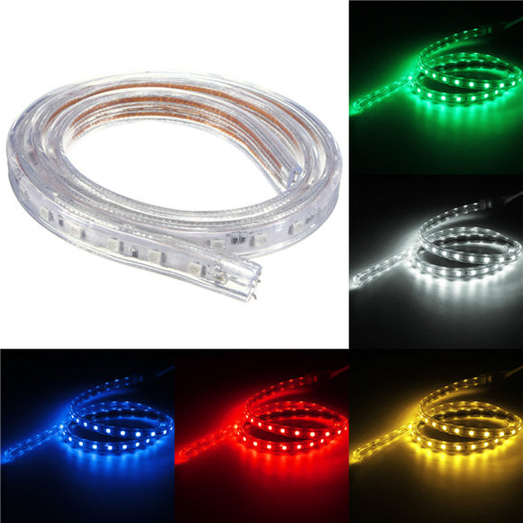 Waterproof IP67 1M 60SMD 5050 Red/Blue/Green/Warm White/White/RGB LED Light Strip 220V