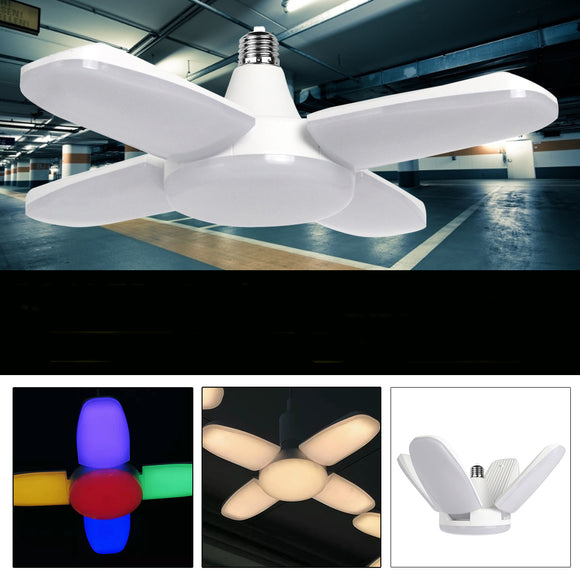 E27/E26 AC165V-265V Warm White Colorful 60W 2835 164LED Light Bulb Ceiling Fan Blade DeformableGarage Lamp