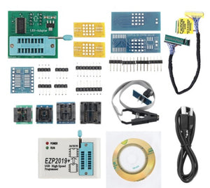 EZP2019 High-speed USB SPI Programmer Support24 25 93 EEPROM 25 Flash BIOS Chip + 12 Adapters