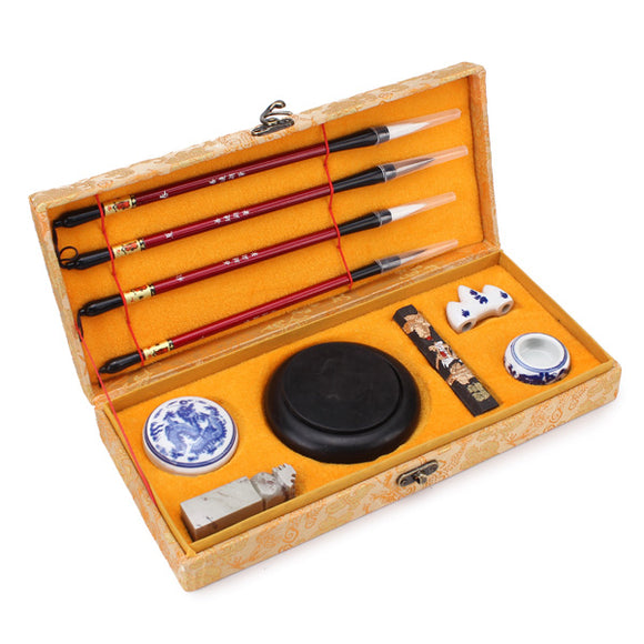 Chinese Calligraphy Set Writing Craft Gift Kits With Case
