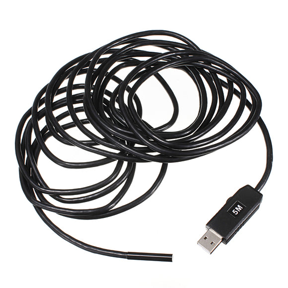 5m 5.5mm 6LED USB Borescope Waterproof Inspection Snake Tube Camera