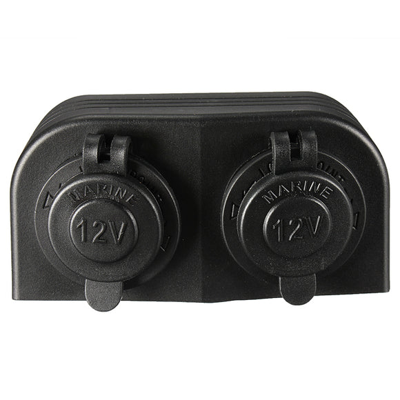 12/24V Water Resistant SurfacE-mount Dual Cigarette Power Socket