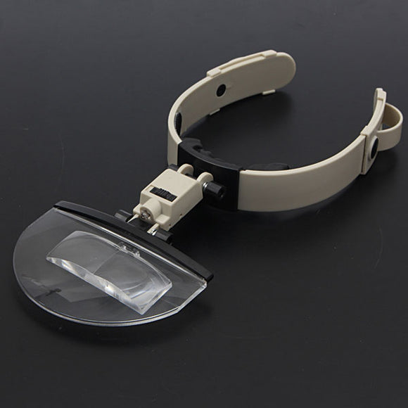 4 Lens Headband LED Head Light Magnifier Magnifying Glass Loupe
