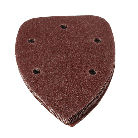 10Pcs 5 Holes Mixed Triangular Sanding Sheet Hook Sander Sandpaper