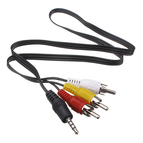 3.5mm Jack Plug to 3 RCA Adapter Cable Audio Video Cable