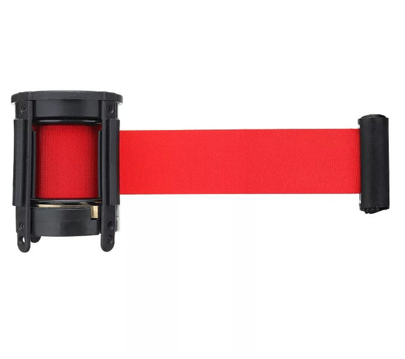 Retractable Stanchion Belt Crowd Queue Control Barrier Mounted Accessory Red