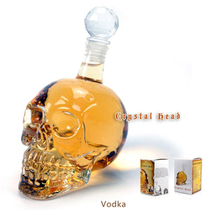 Crystal Head Skull Bone Vodka Whiskey Glass Bottle Decanter Cup Home Bar 350ML