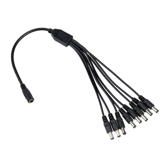 8 Way Power Supply Splitter Cable With For Security CCTV Camera