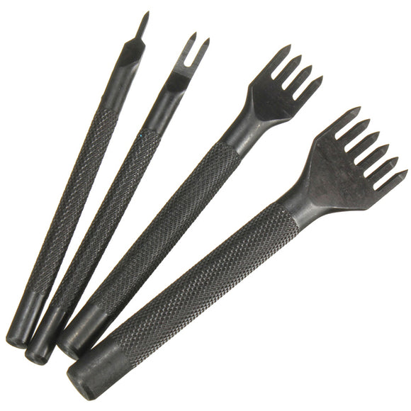 Leather Craft Lacing Tools Punch Prong Angled Line Pre-Stitching Diamond Chisel