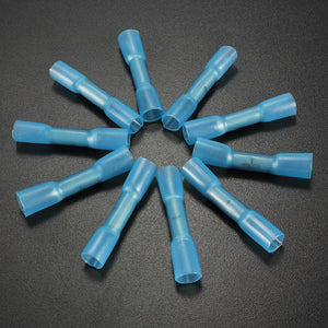 10PCS 0.7cm Blue Terminals Insulated Butt Connector 1.5-2.5mm 16-14AWG