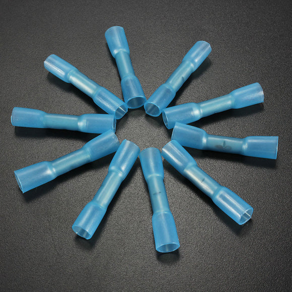 10PCS 0.7cm Blue Terminals Insulated Butt Connector 1.5-2.5mm 16-14AWG
