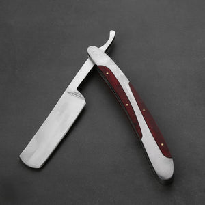 Classic Men's Handmade Wood Handle Straight Razor Stainless Steel Blade Barber Folding Shaving Razor