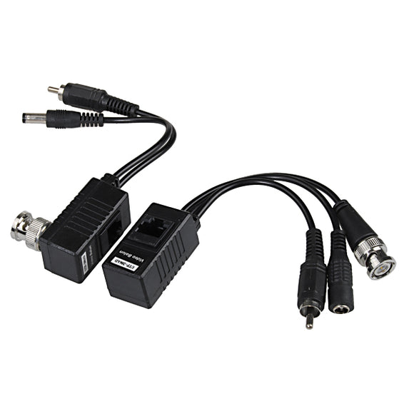 CCTV Audio Video Balun Transceiver with Power over CAT5/5E/6 Cable