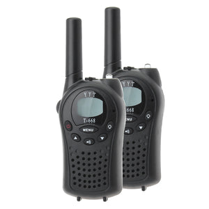 T-688 0.5W UHF Auto Channels Mini Radios Walkie Talkie Pair Black