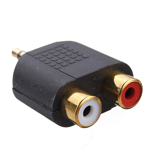 3.5mm Stereo Audio Male Plug To 2 RCA Female Y Splitter Adapter