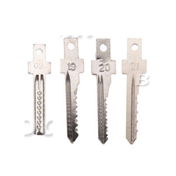 DANIU 4pcs Number 9# 19# 20# 21# Key Picks Bit Set for Electric Lock Picks Tools