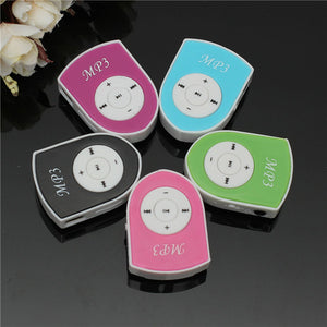 Candy Color Mini MP3 Music Player USB Cable Earphone Back Clip Support 8GB TF Card