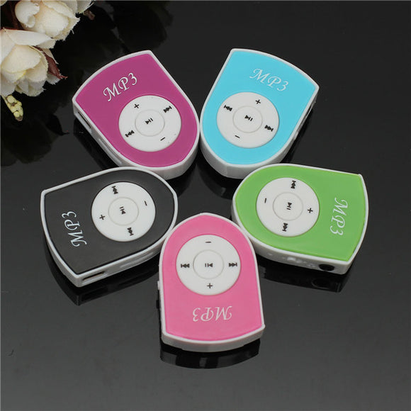Candy Color Mini MP3 Music Player USB Cable Earphone Back Clip Support 8GB TF Card