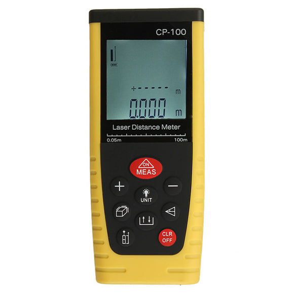 CP100 100m/328ft Digital Handle Laser Distance Meter Diastimeter Measure Rangefinder