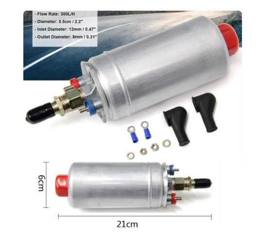 External Fuel Pump 300LPH Universal TOP QUALITY External Inline Fuel Pump Replacement For Bosch 044 0580254044