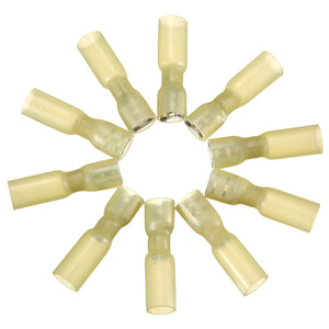 10PCS 6.3mm Yellow Terminals Fully Insulated Female Spade Connector 4.0-6.0mm 12-10AWG
