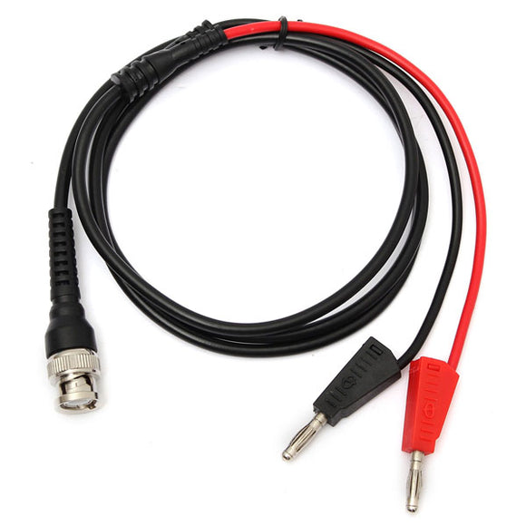 BNC Q9 To Dual 4mm Stackable Banana Plug with Socket Test Leads Probe Cable 120CM