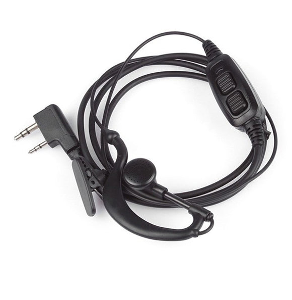 2 Pin Dual PTT Earpiece with Mic for Baofeng Walkie Talkies