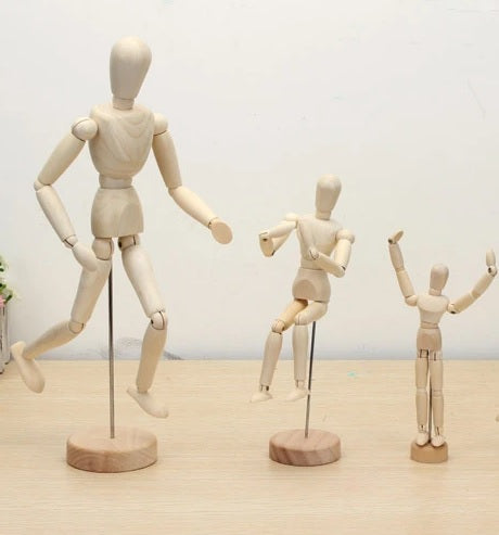 Wooden Jointed Doll Man Figures Model Painting Sketch Cartoon